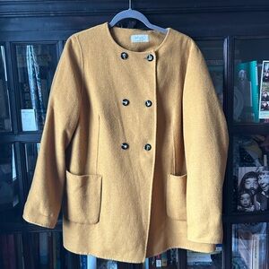 Per Una wool Mustard Pea Coat
